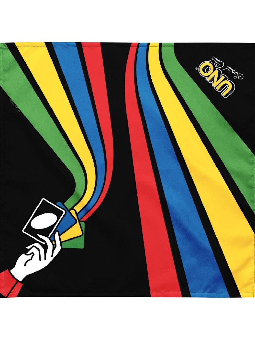 Uno Social Club Colored Lines Card Game Bandana Scarf